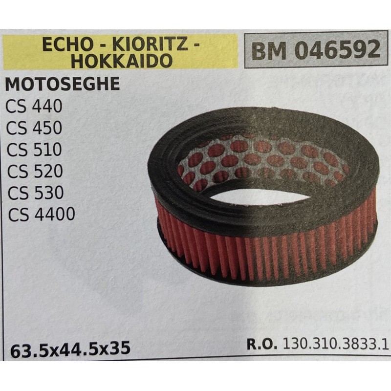 BRUMAR FILTRO ECHO  KIORITZ  HOKKAIDO  MOTOSEGHE CS 440 CS 450 CS 510 CS 520 CS 530 CS 4400  635x445x35 RO 13031038331