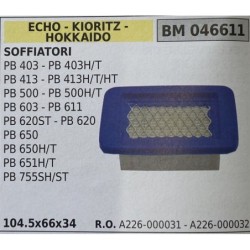 BRUMAR FILTRO ECHO  KIORITZ  HOKKAIDO  SOFFIATORI PB 403  PB 403HT PB 413  PB 413HTHT PB 500  PB 500HT PB 603  PB 611 PB 620ST