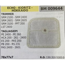 BRUMAR FILTRO ECHO  KIORITZ  HOKKAIDO  TRIMMER SRM 2100  SRM 2400 SRM 2601  SRM 2605 SRM 3100  PPT 200 LST 2400 TAGLIASIEPI PE
