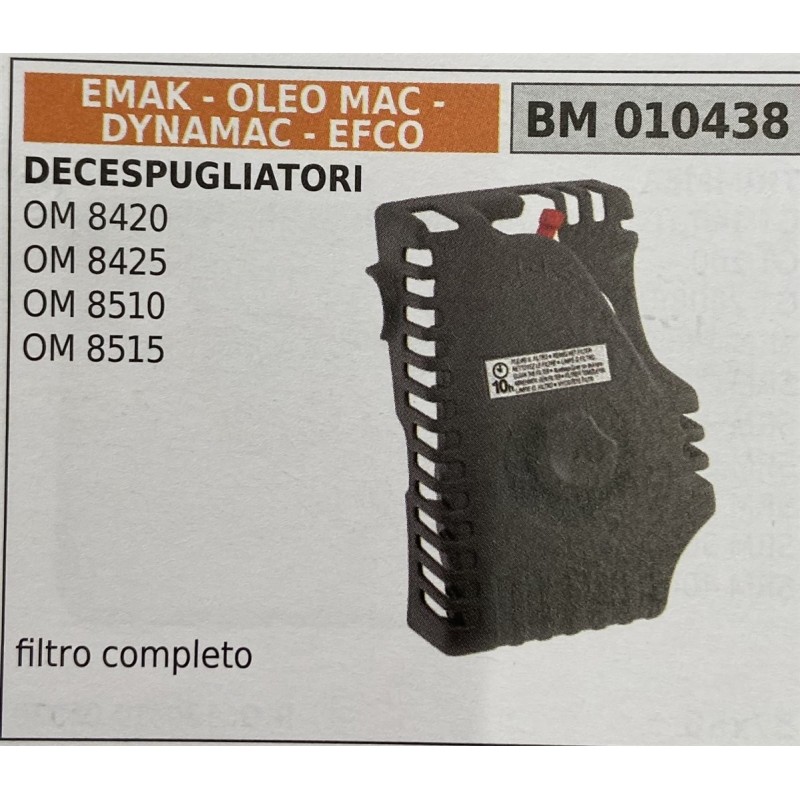 BRUMAR FILTRO EMAK  OLEO MAC  DYNAMAC  EFCO  DECESPUGLIATORI OM 8420 OM 8425 OM 8510 OM 8515  filtro completo RO