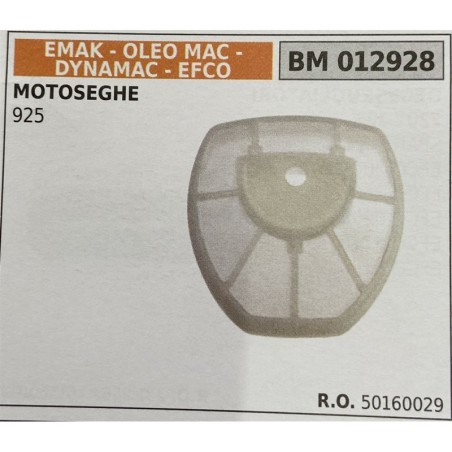 BRUMAR FILTRO EMAK  OLEO MAC  DYNAMAC  EFCO  MOTOSEGHE 925  RO 50160029