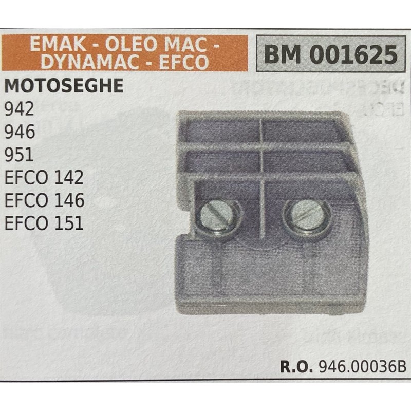 BRUMAR FILTRO EMAK  OLEO MAC  DYNAMAC  EFCO  MOTOSEGHE 942 946 951 EFCO 142 EFCO 146 EFCO 151  RO 94600036B