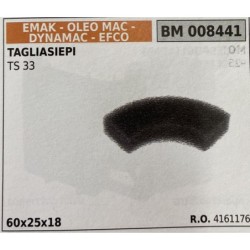BRUMAR FILTRO EMAK  OLEO MAC  DYNAMAC  EFCO  TAGLIASIEPI TS 33  60x25x18 RO 4161176