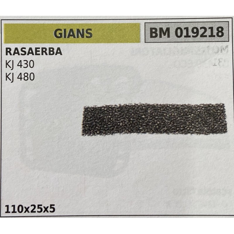BRUMAR FILTRO GIANS  RASAERBA KJ 430 KJ 480  110x25x5 RO