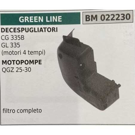 BRUMAR FILTRO GREEN LINE  DECESPUGLIATORI CG 335B GL 335 (motori 4 tempi) MOTOPOMPE QGZ 2530  filtro completo RO
