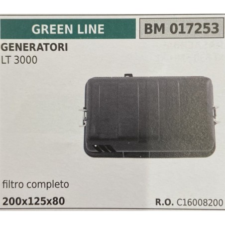 BRUMAR FILTRO GREEN LINE  GENERATORI LT 3000  filtro completo 200x125x80 RO C16008200