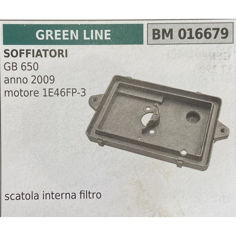 BRUMAR FILTRO GREEN LINE  SOFFIATORI GB 650 anno 2009 motore 1E46FP3  scatola interna filtro RO