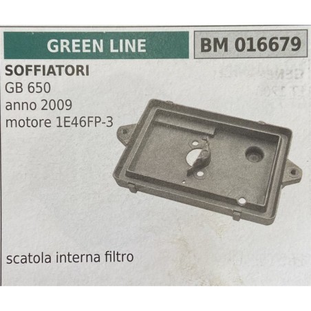 BRUMAR FILTRO GREEN LINE  SOFFIATORI GB 650 anno 2009 motore 1E46FP3  scatola interna filtro RO