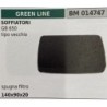 BRUMAR FILTRO GREEN LINE  SOFFIATORI GB 650 tipo vecchio  spugna filtro 140x90x20 RO