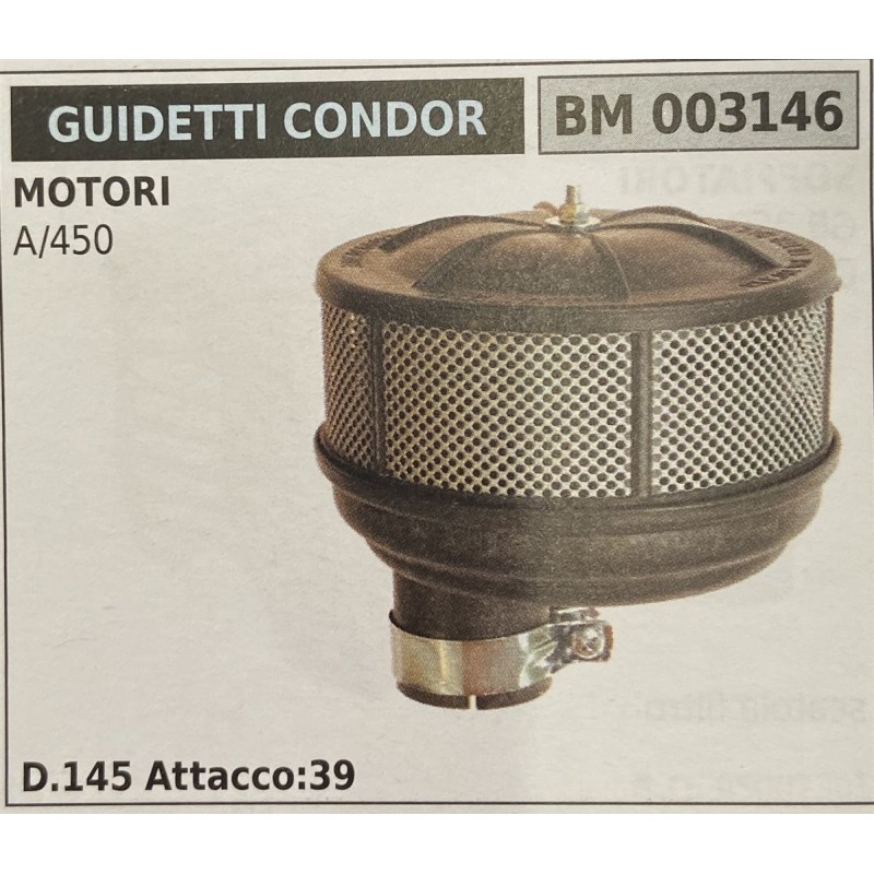 BRUMAR FILTRO GUIDETTI CONDOR  MOTORI A450  D145 Attacco:39 RO