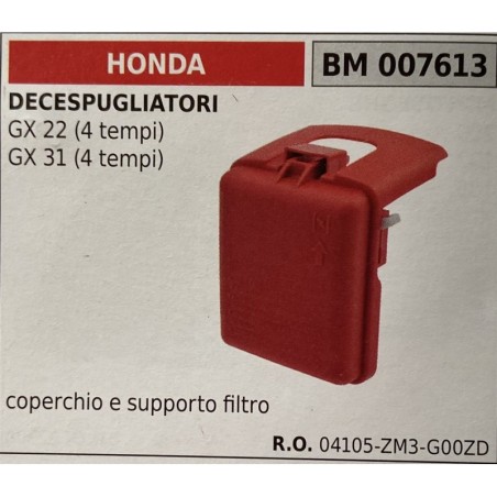 BRUMAR FILTRO HONDA  DECESPUGLIATORI GX 22 (4 tempi) GX 31 (4 tempi)  coperchio e supporto filtro RO 04105ZM3G00ZD