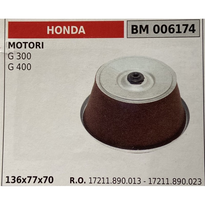 BRUMAR FILTRO HONDA  MOTORI G 300 G 400  136x77x70 RO 17211890013  17211890023