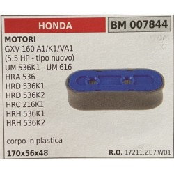BRUMAR FILTRO HONDA  MOTORI GXV 160 A1K1VA1 (55 HP  tipo nuovo) UM 536K1  UM 616 HRA 536 HRD 536K1 HRD 536K2 HRC 216K1 HRH 536K