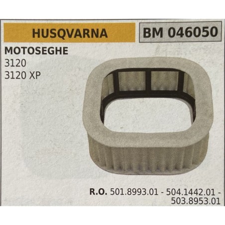 BRUMAR FILTRO HUSQVARNA  MOTOSEGHE 3120 3120 XP  RO 501899301  504144201  503895301