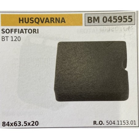 BRUMAR FILTRO HUSQVARNA  SOFFIATORI BT 120  84x635x20 RO 504115301