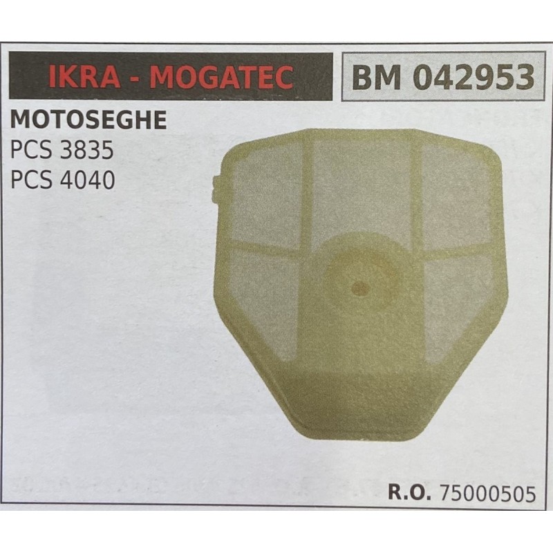 BRUMAR FILTRO IKRA  MOGATEC  MOTOSEGHE PCS 3835 PCS 4040  RO 75000505