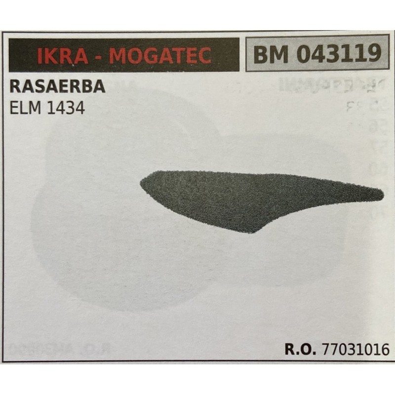 BRUMAR FILTRO IKRA  MOGATEC  RASAERBA ELM 1434  RO 77031016