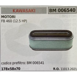 BRUMAR FILTRO KAWASAKI  MOTORI FB 460 (125 HP)  codice prefiltro: BM 006541 178x58x70 RO 110132021