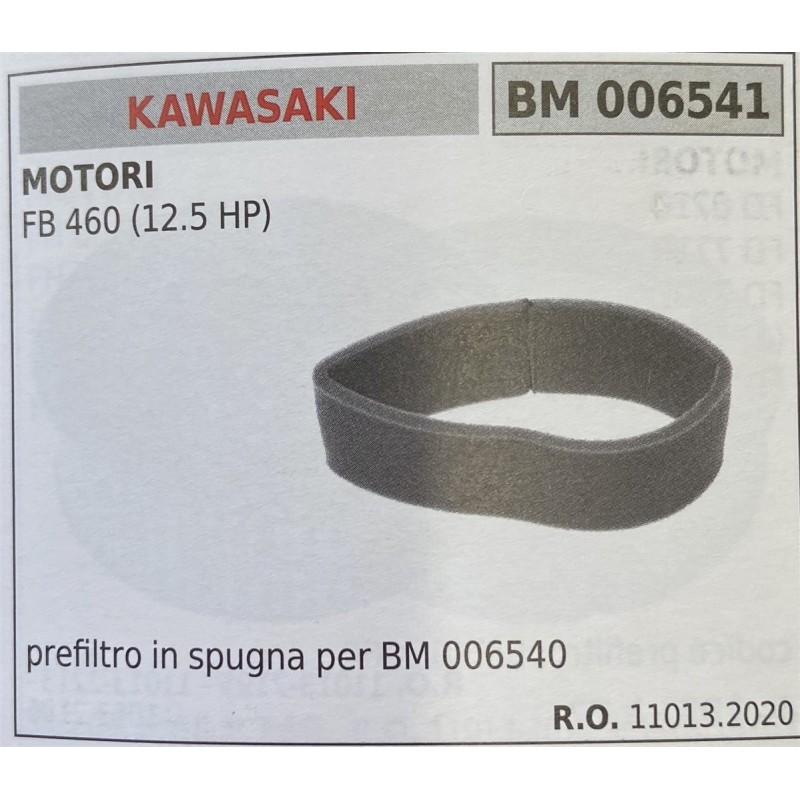 BRUMAR FILTRO KAWASAKI  MOTORI FB 460 (125 HP)  prefiltro in spugna per BM 006540 RO 110132020