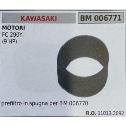 BRUMAR FILTRO KAWASAKI  MOTORI FC 290Y (9 HP)  prefiltro in spugna per BM 006770 RO 110132092