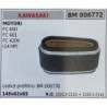 BRUMAR FILTRO KAWASAKI  MOTORI FC 400 FC 401 FC 420V (14 HP)  codice prefiltro: BM 006776 149x62x65 RO 110132110 + 110132141