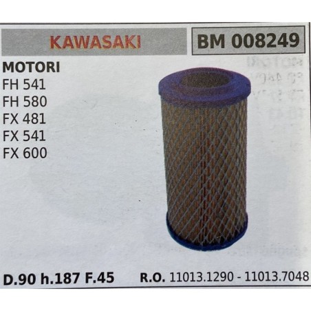 BRUMAR FILTRO KAWASAKI  MOTORI FH 541 FH 580 FX 481 FX 541 FX 600  D90 h187 F45 RO 110131290  110137048