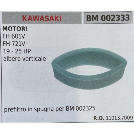 BRUMAR FILTRO KAWASAKI  MOTORI FH 601V FH 721V 19  25 HP albero verticale  prefiltro in spugna per BM 002325 RO 110137009