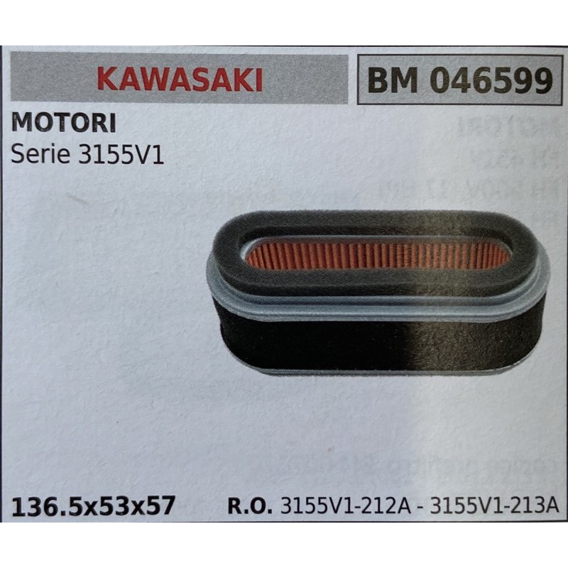 BRUMAR FILTRO KAWASAKI  MOTORI Serie 3155V1  1365x53x57 RO 3155V1212A  3155V1213A