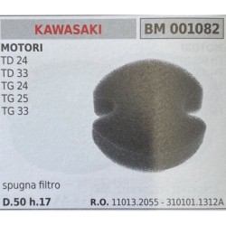 BRUMAR FILTRO KAWASAKI  MOTORI TD 24 TD 33 TG 24 TG 25 TG 33  spugna filtro D50 h17 RO 110132055  3101011312A