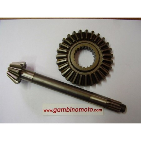 COPPIA CONICA INFERIORE MOTOZAPPA SEP 140 DENTI PIGNONE 7 DENTI CORONA 26