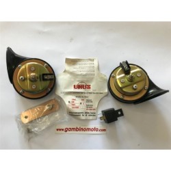 TROMBE AUTO ALTRO PRODUZIONE ITALIANA 12V MARCA UNUS (PADOVA) RELE' INCLUSO + PIASTRE