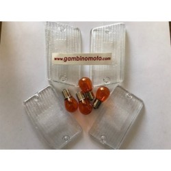 COPERCHI INDICATORI ANTERIORI POSTERIORI TRASPARENTI VESPA PK XL  VESPA PK XL  VN HP CON LAMPADE INCLUSE ARANCIONI