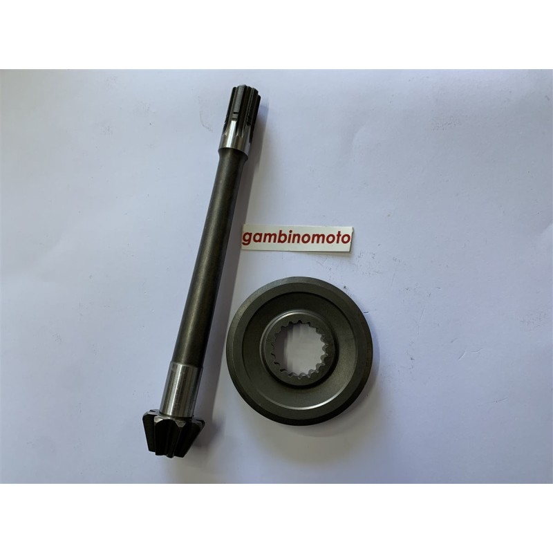 COPPIA CONICA MOTOCOLTIVATORE SEP 1300 DENTI PIGNONE 8 DENTI CORONA 26 LUNGHEZZA PIGNONE MM 232   CIRCONFERENZA  ESTERNA CORONA