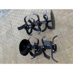 FRESA COMPLETA MOTOZAPPA FM ESAGONO MM35  8 ELEMENTI + DISCHI