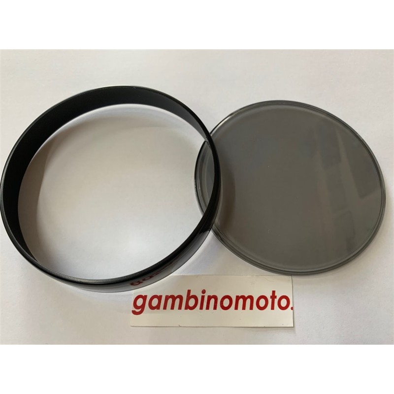 KIT VETRO FUME + GHIERA NERA CONTACHILOMETRI VESPA 50 125 PK XL N V RUSH