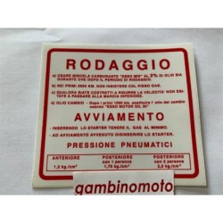 ADESIVO RODAGGIO ROSSO 2% VESPA 180 200 RALLY 125 150 SPRINT SUPER GT GTR