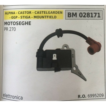 BOBINA BRUMAR ELETTRONICA ALPINA  CASTOR  CASTELGARDEN  GGP  STIGA  MOUNTFIELD MOTOSEGHE PR 270