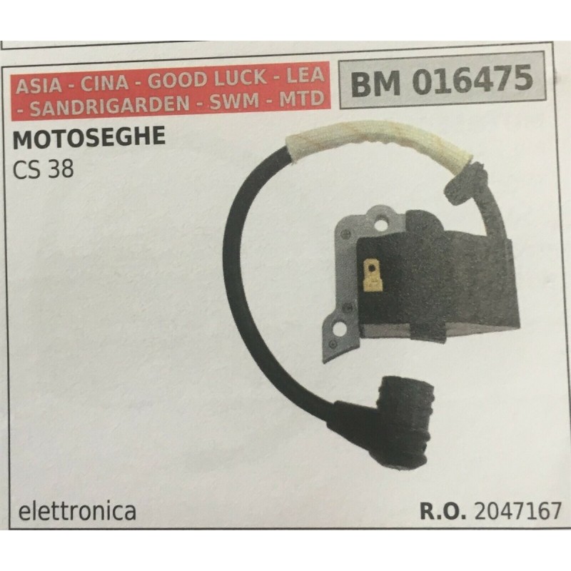 BOBINA BRUMAR ELETTRONICA ASIA  CINA  GOOD LUCK  LEA  SANDIGARDEN  SWM  MTD MOTOSEGHE CS 38