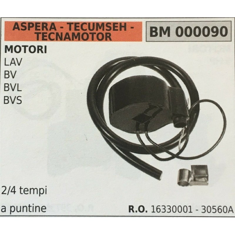 BOBINA BRUMAR 24 TEMPI A PUNTINE ASPERA  TECUMSEH  TECNAMOTOR MOTORI LAV  BV  BVL  BVS