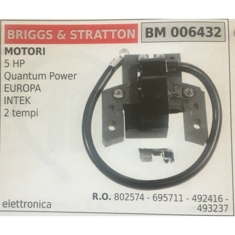 BOBINA BRUMAR ELETTRONICA BRIGGS & STRATTON MOTORI 5 HP Quantum Power EUROPA INTEK 2 tempi