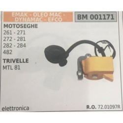BOBINA BRUMAR ELETTRONICA EMAK  OLEO MAC  DYNAMAC  EFCO MOTOSEGHE 261  271 272  281 282  284 482 TRIVELLE MTL 81