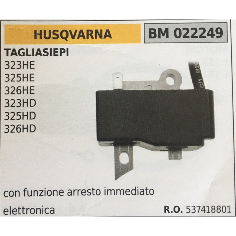 BOBINA BRUMAR ELETTRONICA HUSQVARNA TAGLIASIEPI 323HE 325HE 326HE 323HD 325HD 326HD
