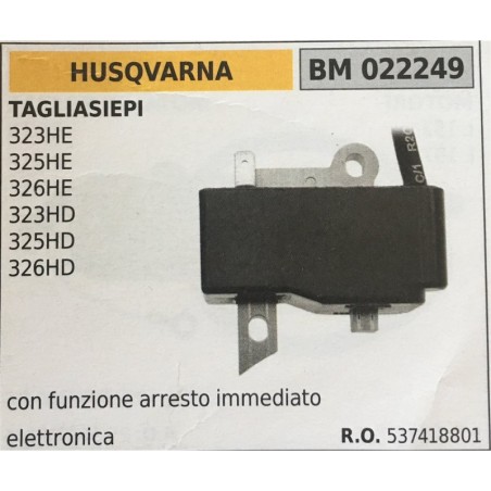 BOBINA BRUMAR ELETTRONICA HUSQVARNA TAGLIASIEPI 323HE 325HE 326HE 323HD 325HD 326HD