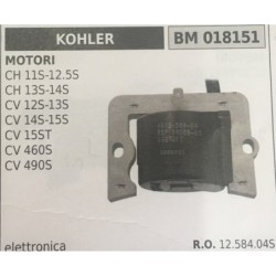 BOBINA BRUMAR ELETTRONICA KOHLER MOTORI CH 11S12S CH 13S14S CV 12S13S CV 14S15S CV 15ST CV 460S CV 490S