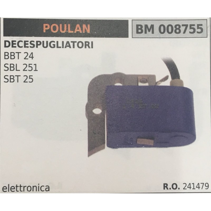 BOBINA BRUMAR ELETTRONICA POULAN DECESPUGLIATORI BBT 24 SBL 251 SBT 25