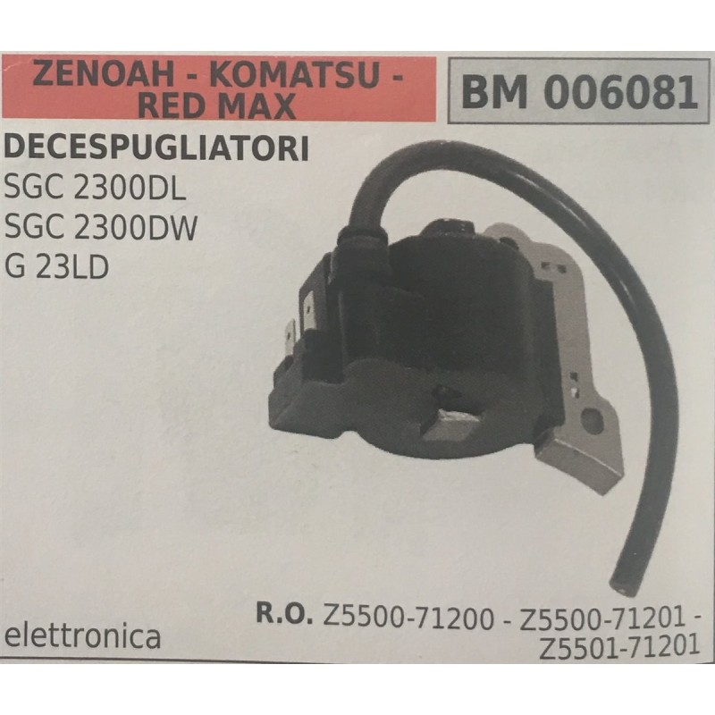BOBINA BRUMAR ELETTRONICA ZENOAH  KOMATSU  RED MAX DECESPUGLIATORI SGC 2300DL SGC 2300DW G 23LD