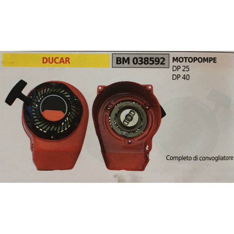 AVVIAMENTO COMPLETO BRUMAR DUCAR MOTOPOMPE DP 25 DP 40   completo di convogliatore