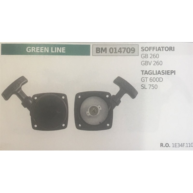 AVVIAMENTO COMPLETO BRUMAR GREEN LINE SOFFIATORI GB 260 GBV 260 TAGLIASIEPI GT 600D SL 750