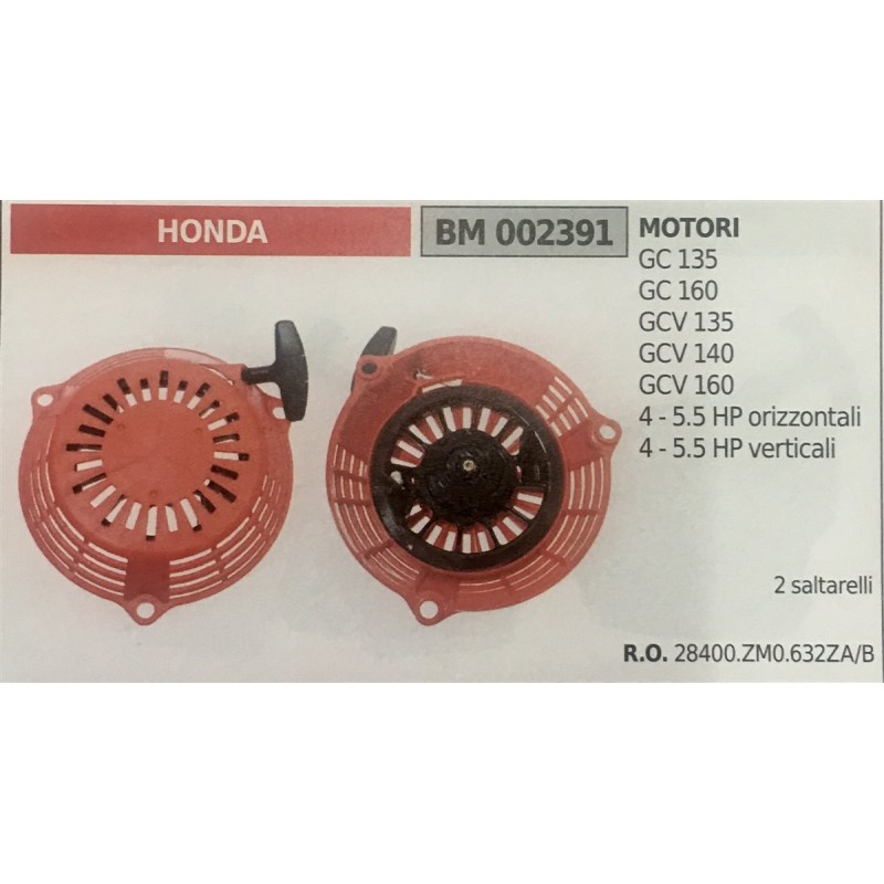 AVVIAMENTO COMPLETO BRUMAR HONDA MOTORI GC 135 GC 160 GCV 135 GCV 140 GCV 160 4  55 HP orizzontali 4  55 HP verticali  2 saltar