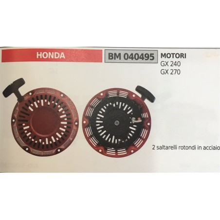 AVVIAMENTO COMPLETO BRUMAR HONDA MOTORI GX 240 GX 270      2 saltarelli rotondi in acciaio